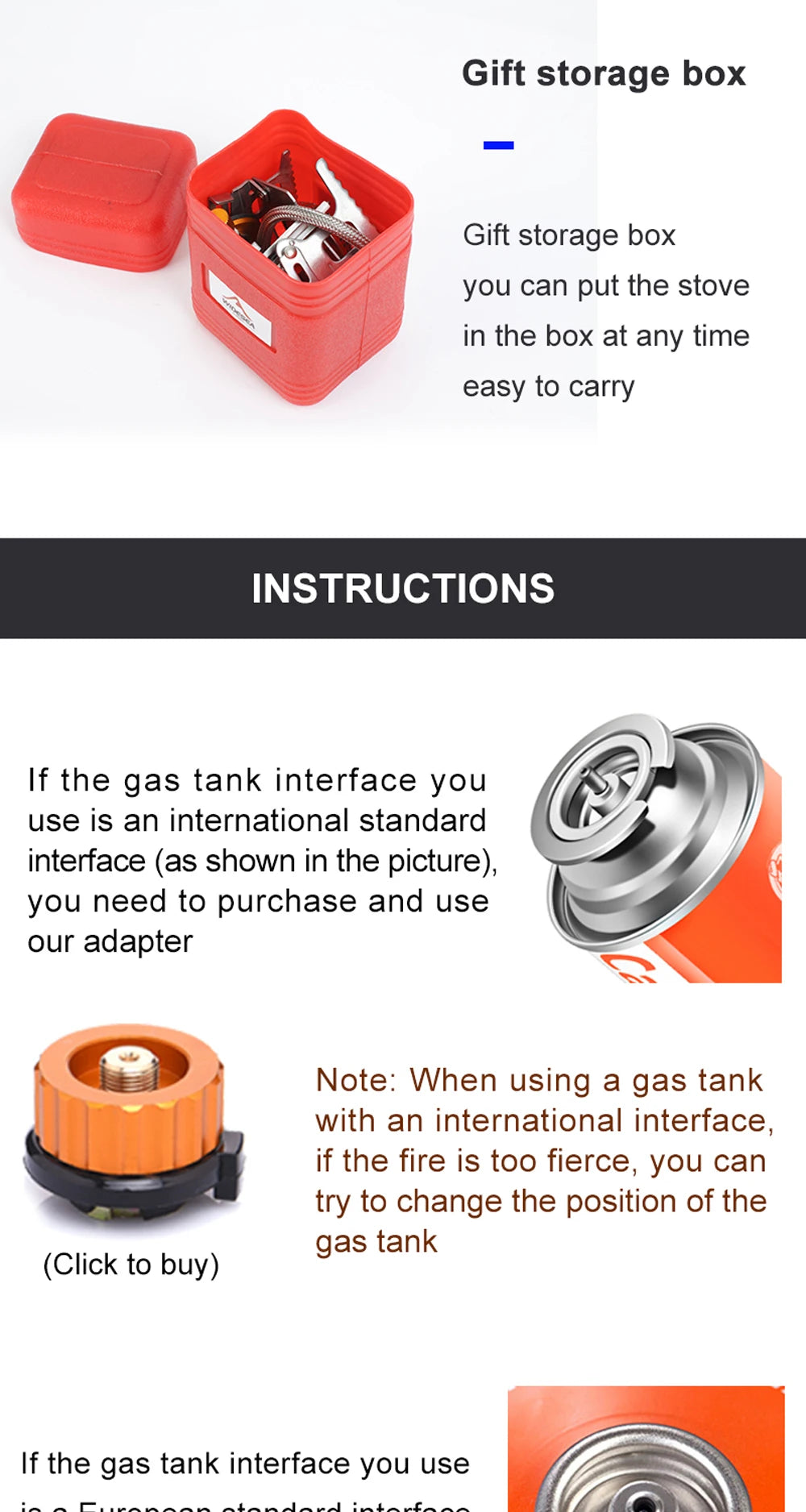 Camping Gas Stove Outdoor Tourist Burner