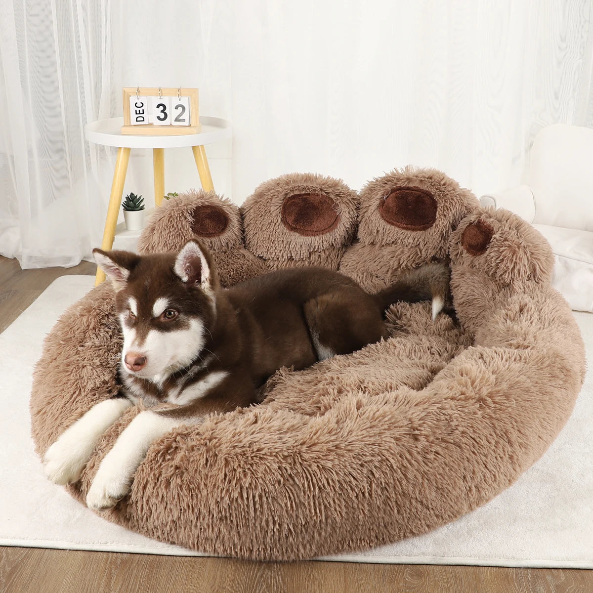 Fluffy Dog Bed Plush Kennel Accessories