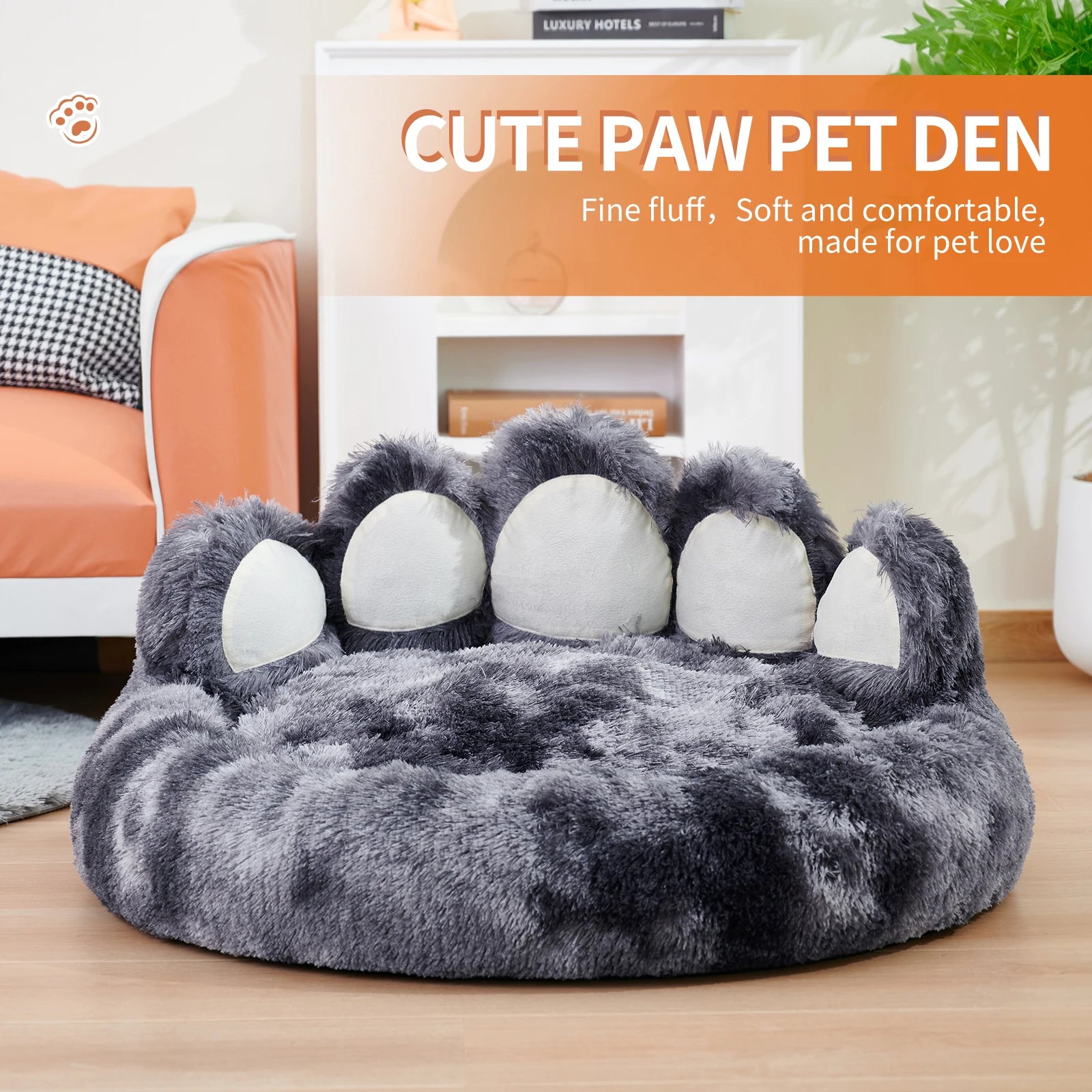 Cozy Comfy  Paw Shape Warm Pet Bed Cushion