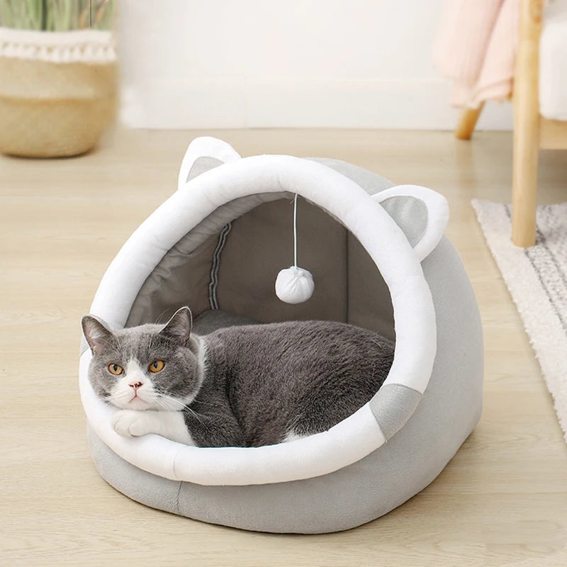 Cute Cat Bed Pet House Kitten Lounger Cushion