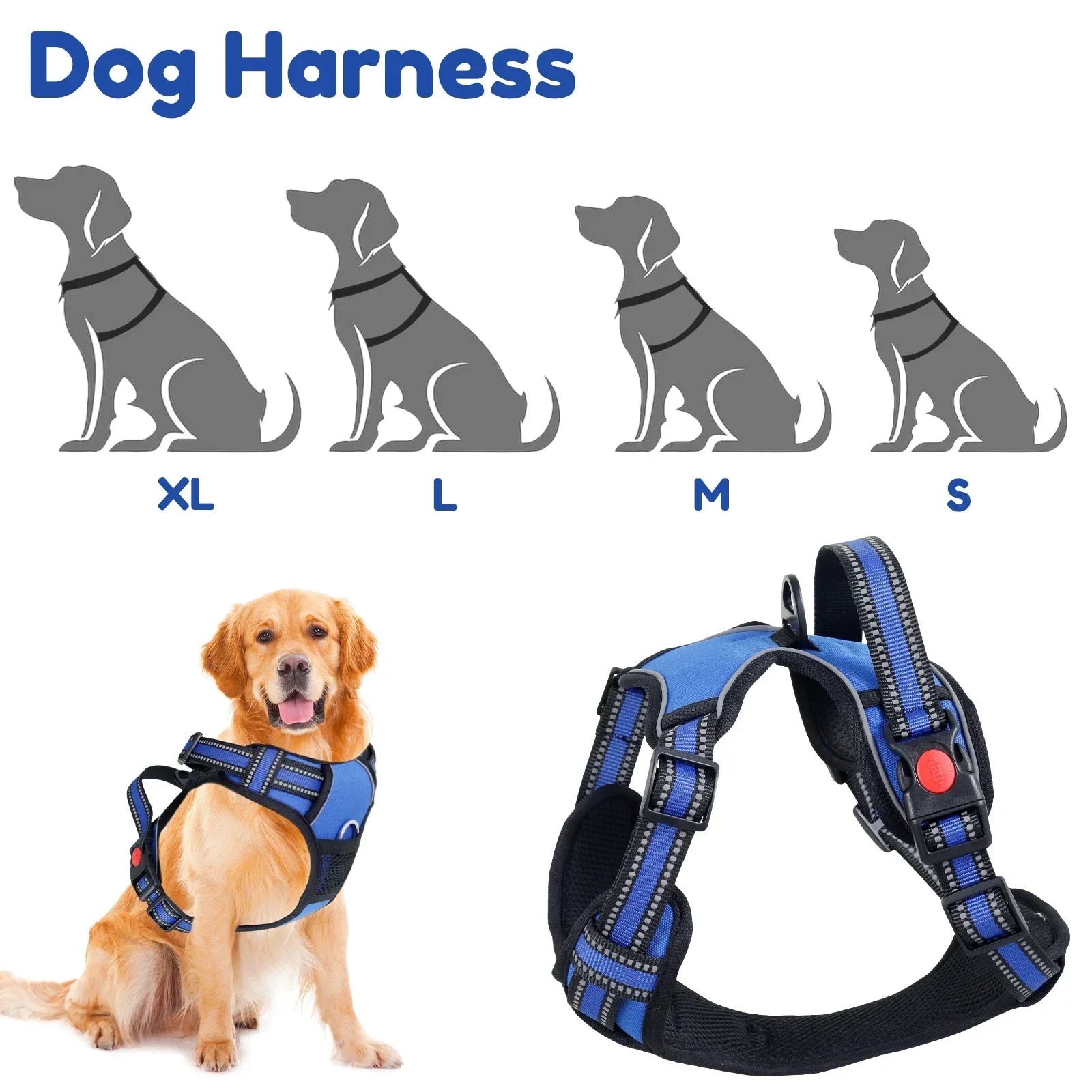 Breathable Mesh No Pull Pet Harness