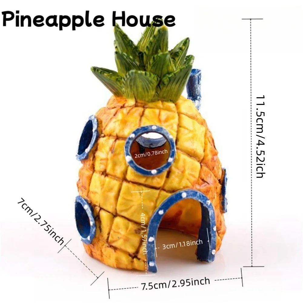 Cartoon Pineapple House Aquarium Decoration Landscaping