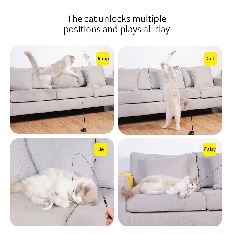 Interactive Cat Toy Handfree Cat Stick