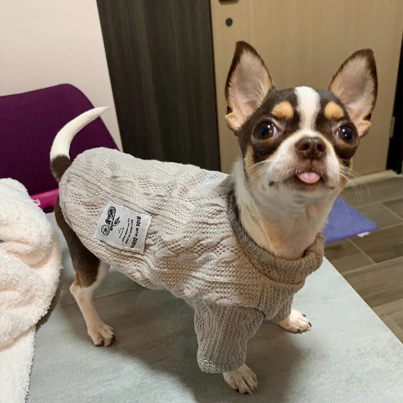 Designer Luxury Jersey Wool Dog Sweater