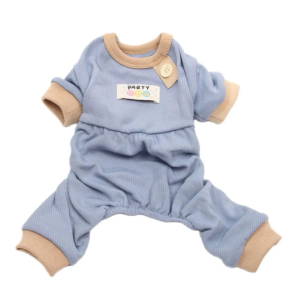 Warm Pajamas Pet Jumpsuit Striped Design