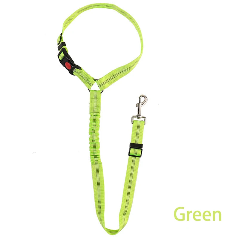 Solid Two-in-one Dog Harness Leash Car Seat Belt