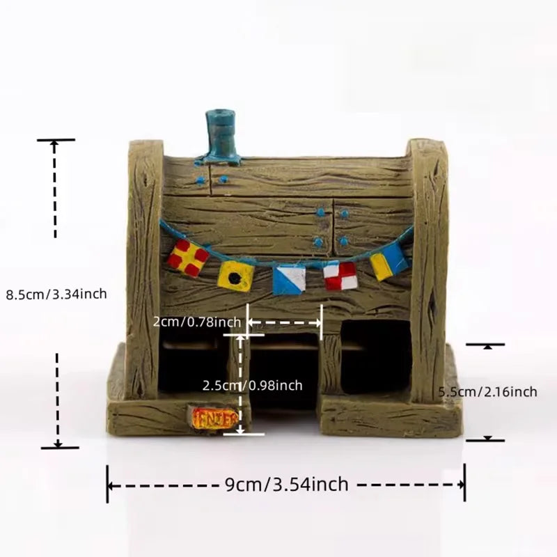 Cartoon Pineapple House Aquarium Decoration Landscaping