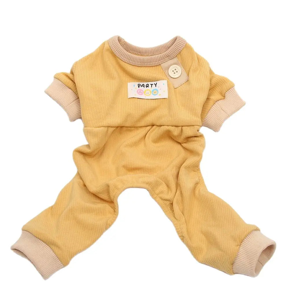 Warm Pajamas Pet Jumpsuit Striped Design