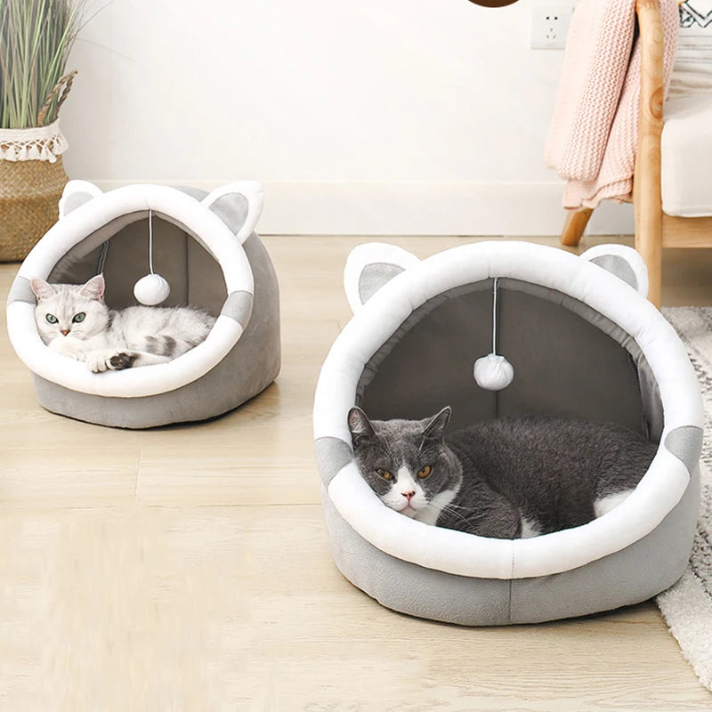 Cute Cat Bed Pet House Kitten Lounger Cushion