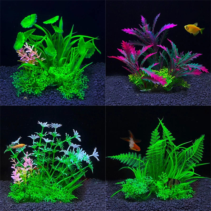 Fish Tank Ornament Plant Aquarium Artificial Decor Plants