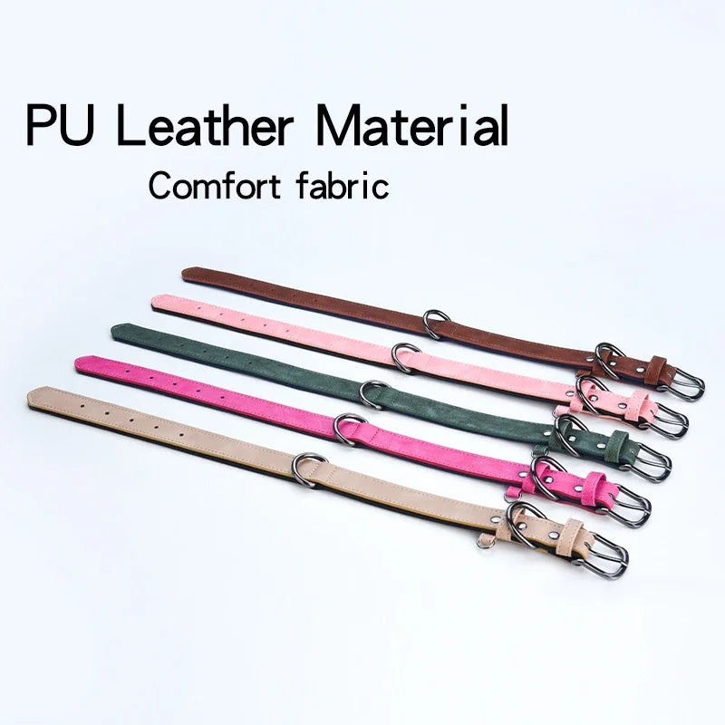 Adjustable Soft Padded leather Dog Collars
