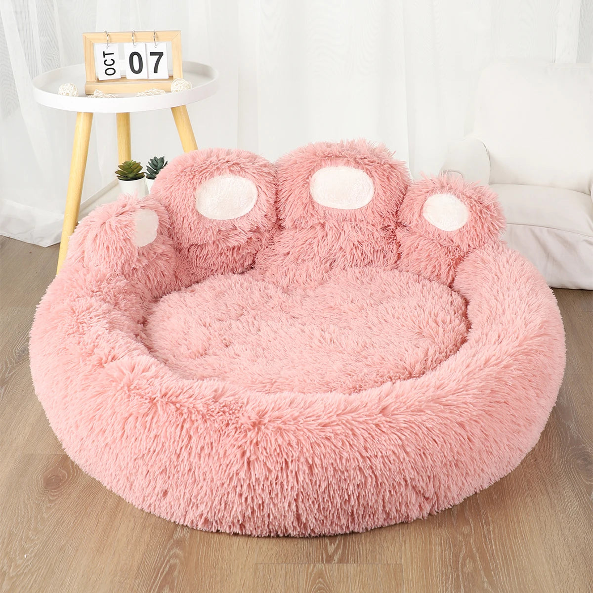 Fluffy Dog Bed Plush Kennel Accessories