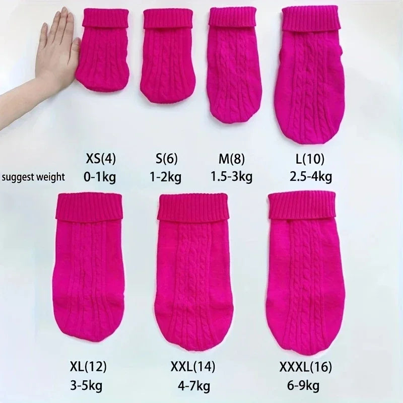 Knitted Dog Winter Clothes