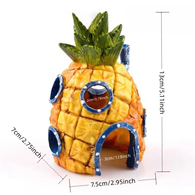 Cartoon Pineapple House Aquarium Decoration Landscaping