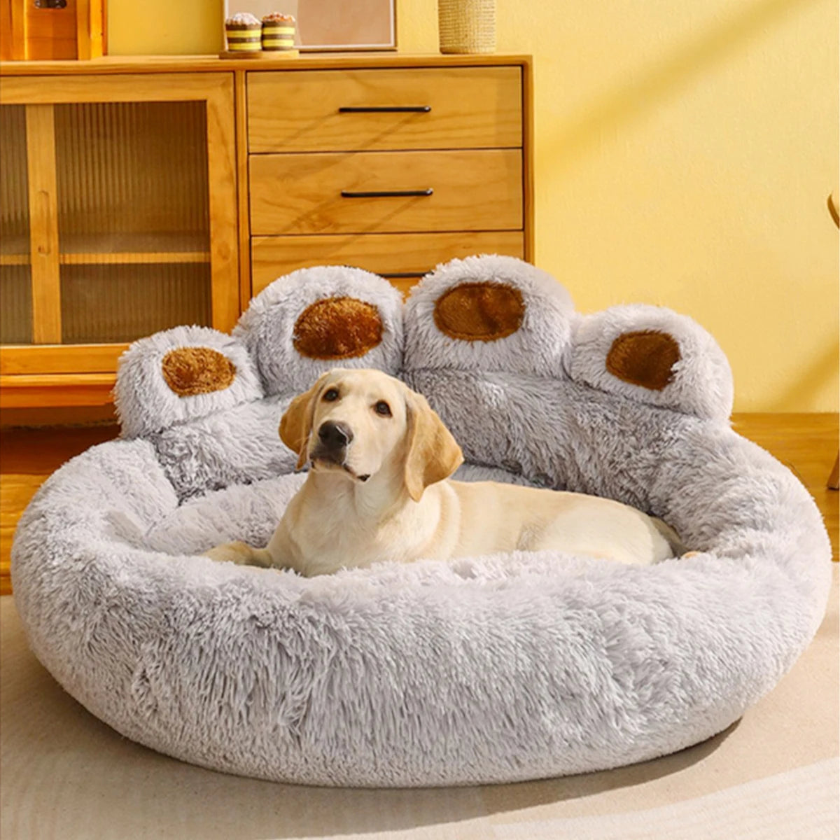 Fluffy Dog Bed Plush Kennel Accessories
