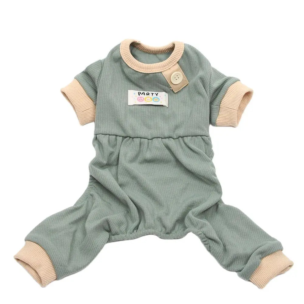 Warm Pajamas Pet Jumpsuit Striped Design