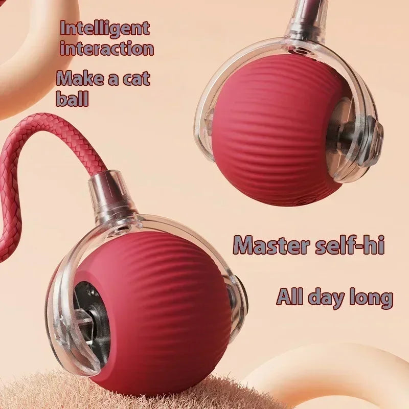 Automatic Rolling Ball Fake Tail Smart Cat Toys