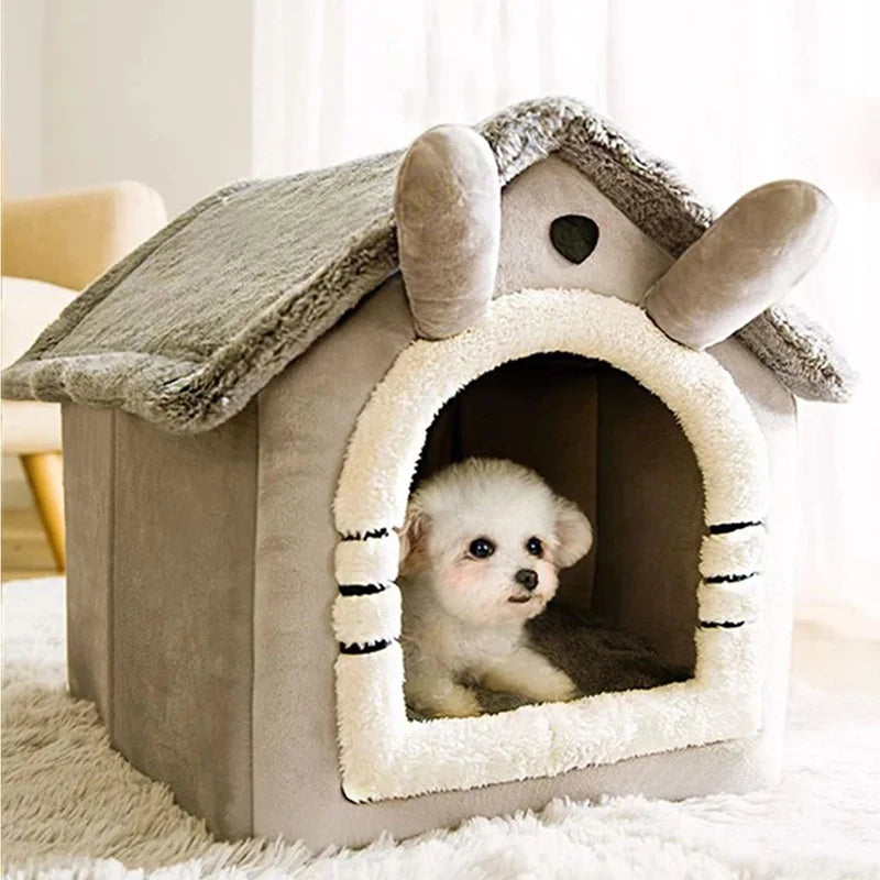 Indoor Warm Dog House Soft Pet Bed