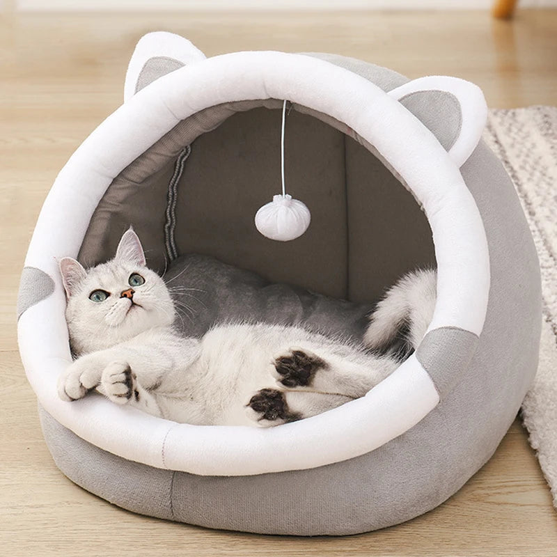 Cute Cat Bed Pet House Kitten Lounger Cushion
