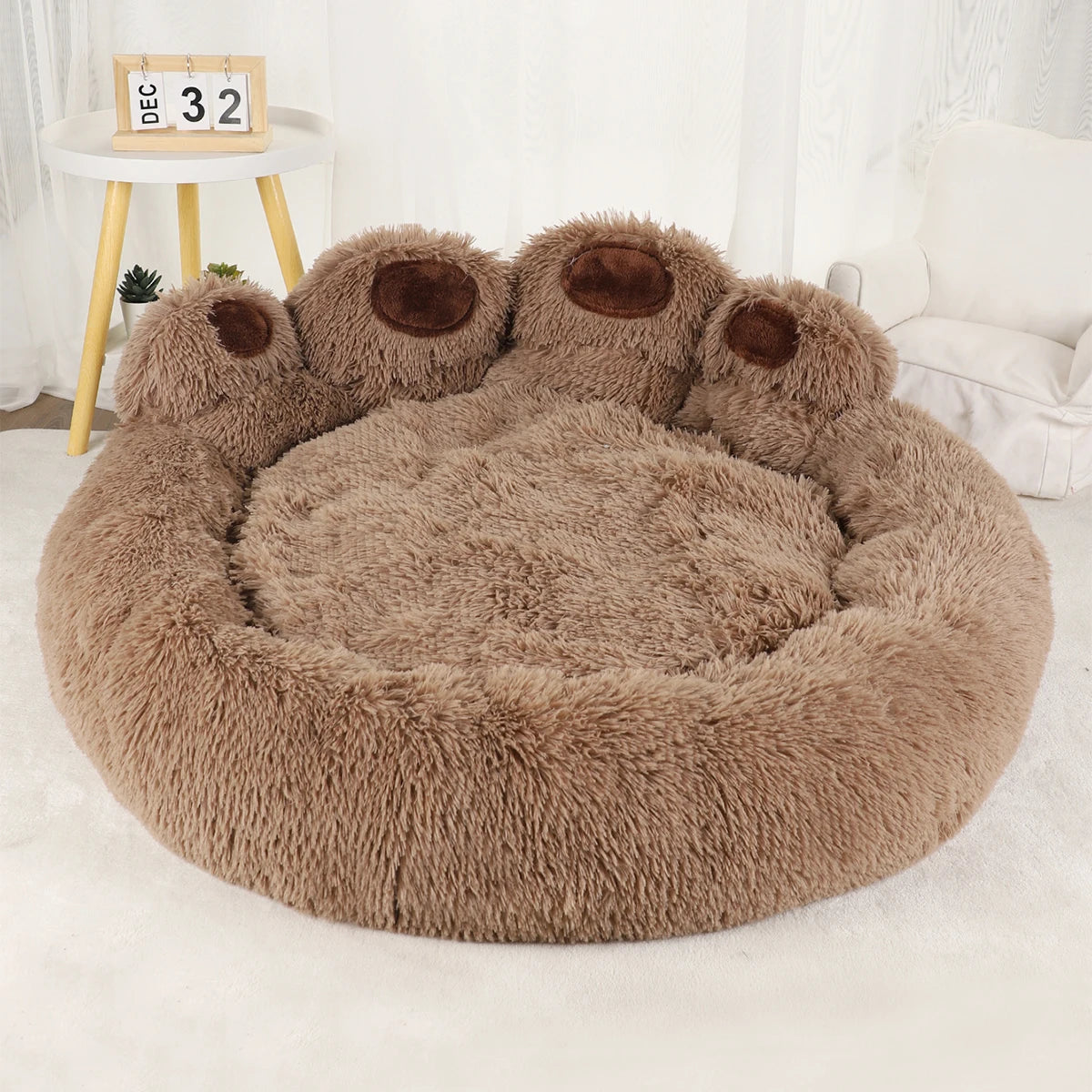 Fluffy Dog Bed Plush Kennel Accessories
